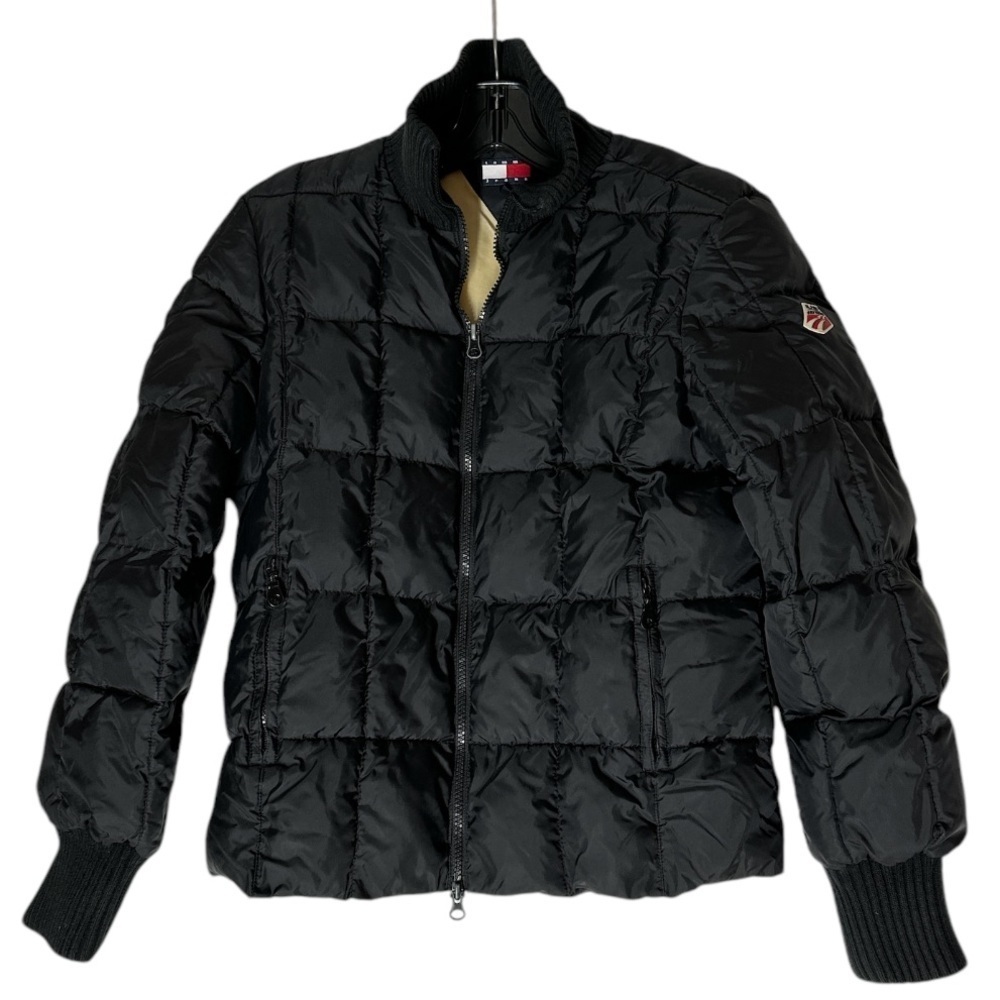 VTG Tommy Jeans Quilted Puffer Jacket US Ski Team Ribbed Cuffs/Collar Y2K